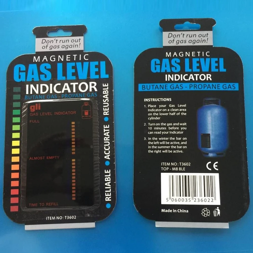 Gas Tank Level Indicator Measuring Rod Gas Test Sticker Fuel Gas Tank Level Indicator Magnetic Meter Caravan Bottle Temperature Measurement Instrument