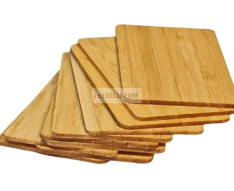 Bamboo Blank Business Card Rectangular Cutouts Thickness 2mm for DIY Craft Project Laser Engraving