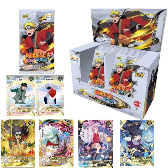 Naruto Cards Uzumaki Uchiha Sasuke Tcg Carte Coleccionado De Cartas 100-180 Pcs Card Per Box Game Cards For Children Gift 1