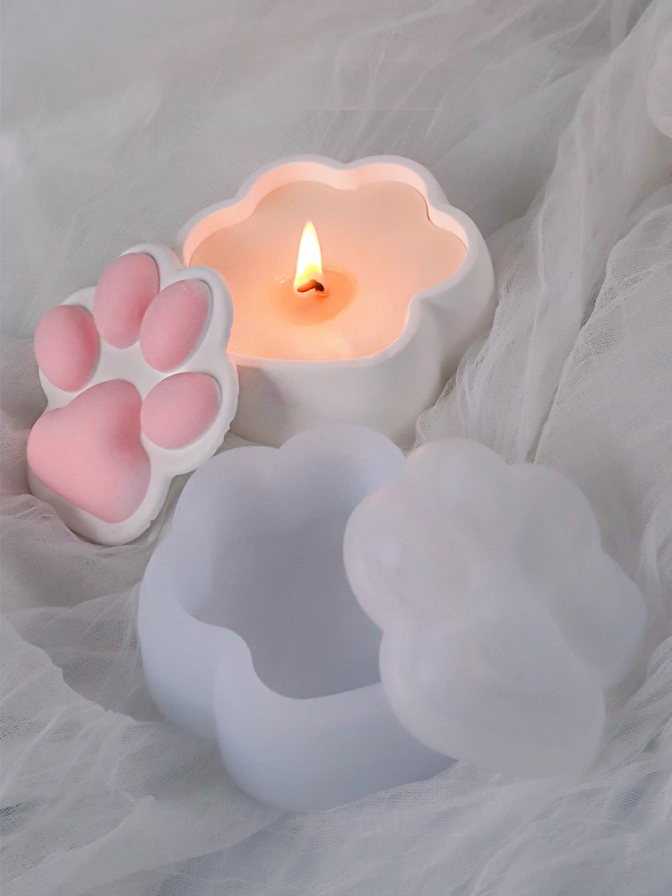 Description Picture 5 of item3D Cat Claw Storage Box Epoxy Resin Silicone Mold Concrete Cement Gypsum Candle Jar DIY Crystal Flowerpot Home Decor Crafts Gift