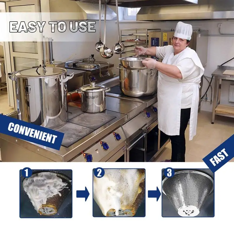 Stainless Steel Cookware Cleaner 100g Powerful Fast Acting Cookware Cleaner with Sponge Multi-functional Cleaning and Stain