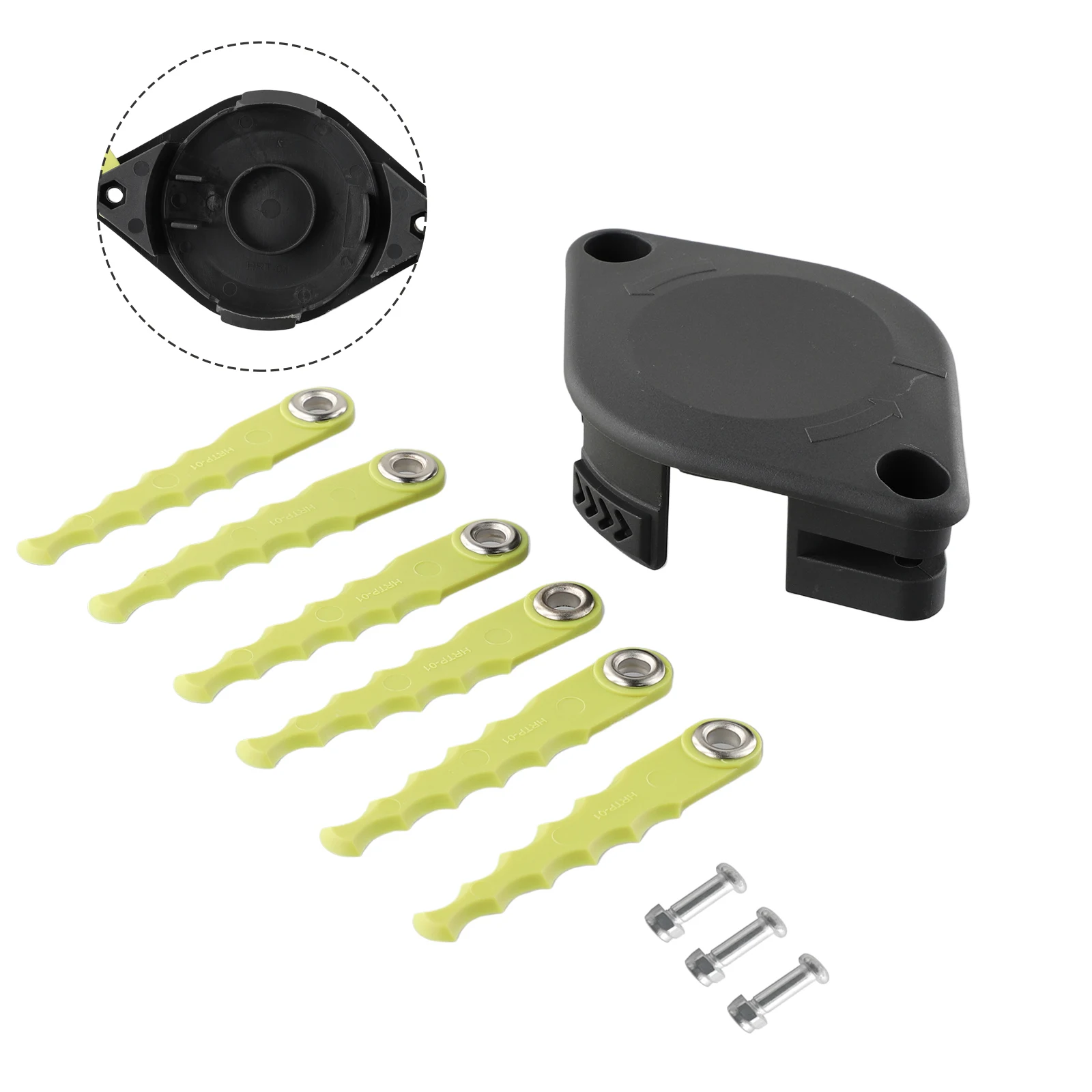 

2 In 1 Pivoting Fixed Line And Bladed Head ForRyobi ACFHRL2 18V, 24V, 40V String Trimmers With 6 Replacement Blades Garden Tool