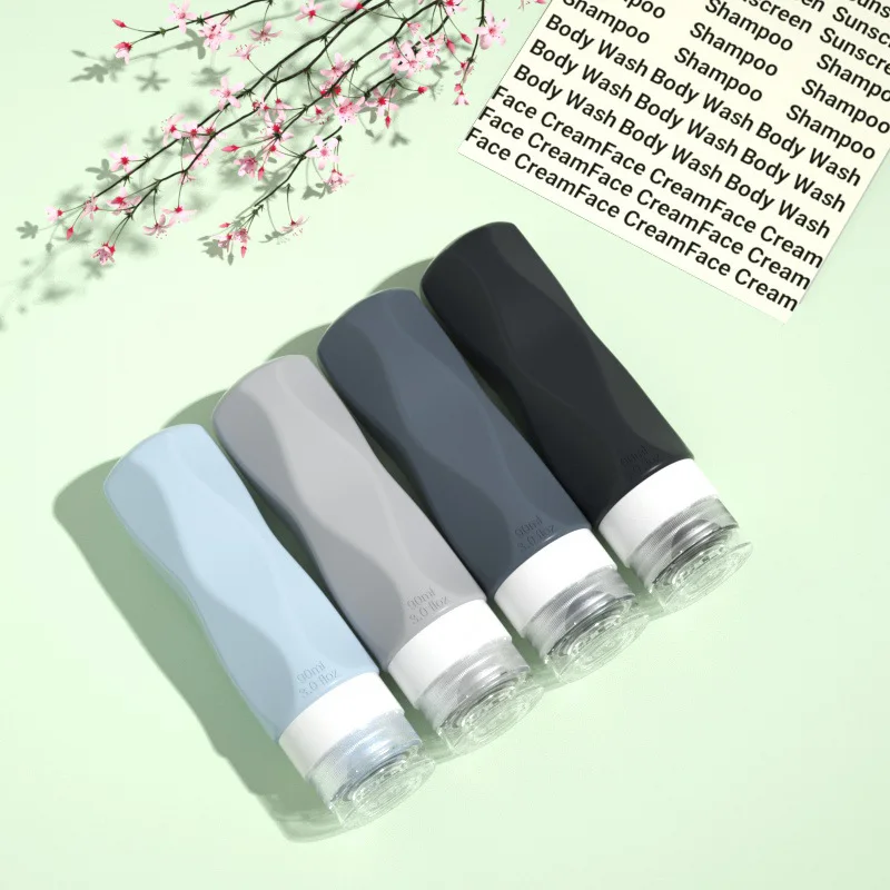 Leak-Proof 3oz Silicone Travel Bottles - TSA Approved, Refillable, BPA-Free