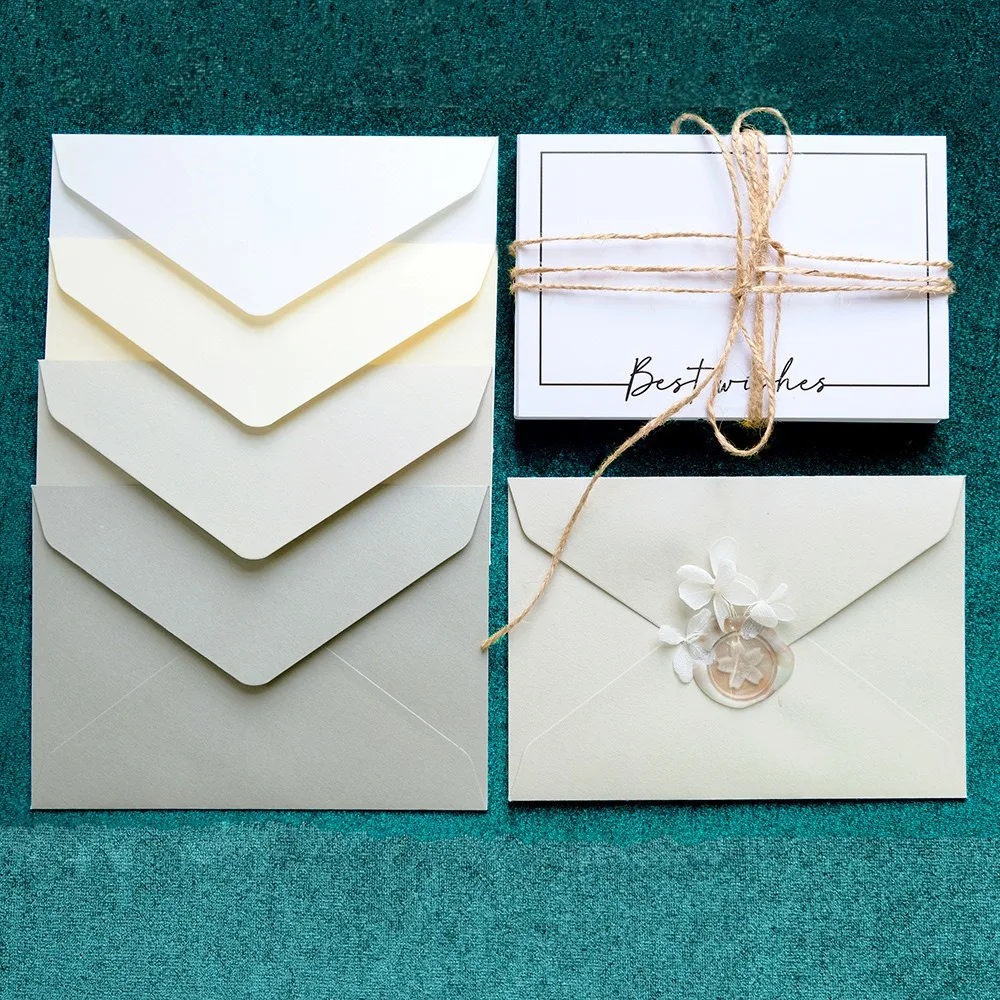 20pcs Vintage Velvet Texture Western Envelopes C6 Letters Envelopes Paper Gift Wrap Greeting Cards for Wedding Party Invitation