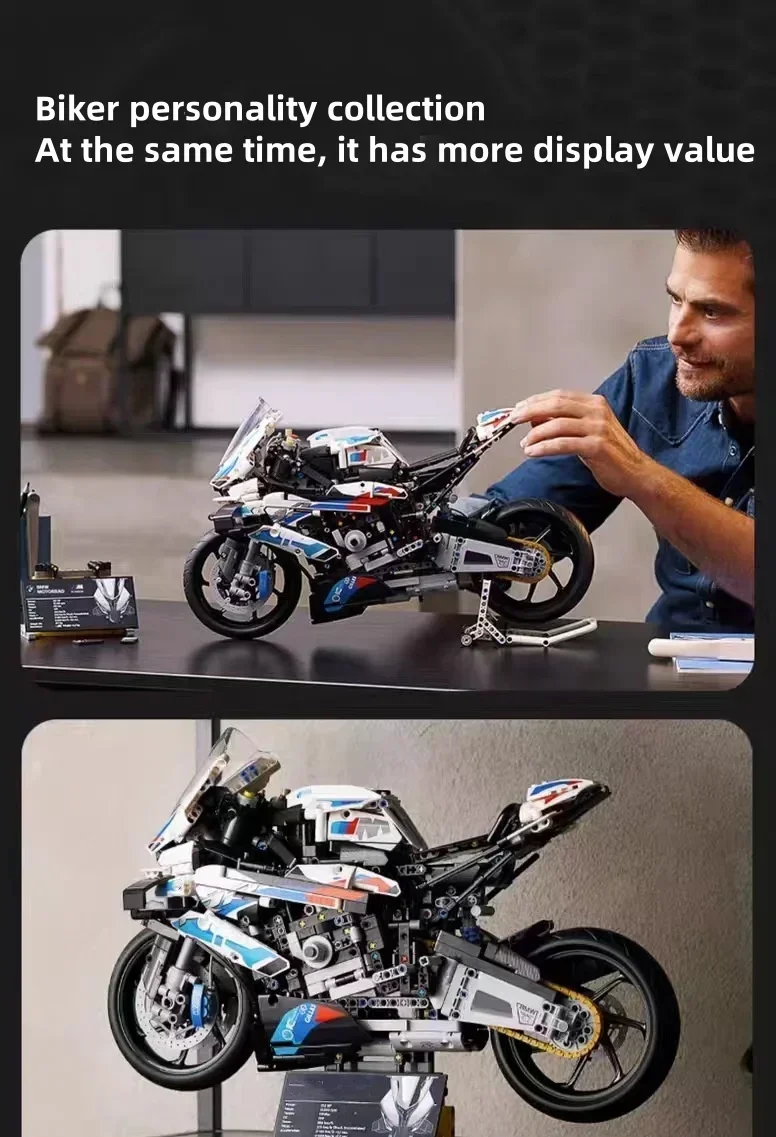 Motorcycle Building Blocks Simulation Motorcycle Model Toy