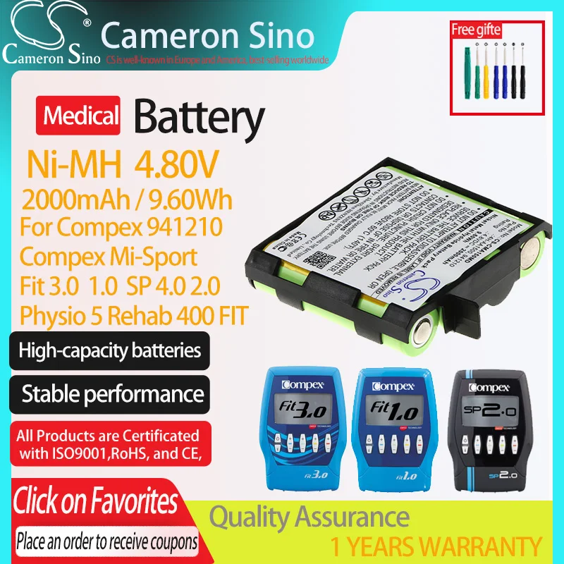 New Rechargeable Battery For Compex Energy Mi-ready,FIT,Fit 1.0,Fit 3.0,Mi