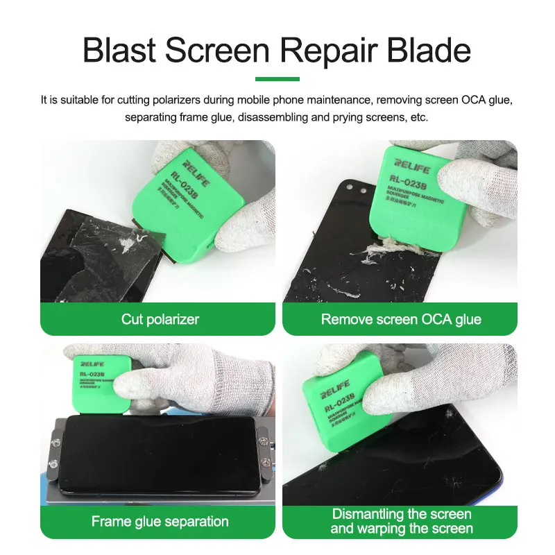 RELIFE RL-023B Magnetic Rework Blade Multipurpose Magnetic Squeegee for Shoveling Cutting Various Operations Tablet Phone Repair