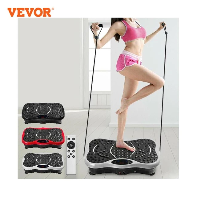 VEVOR 3D Plataforma Vibratoria para Adelgazar 180 Plataforma Vibratoria 180  Nivel Nivel Plataforma Vibratoria Vibro Shaper con Superficie  Anti-Deslizante y Altavoz Bluetooth Color Rojo