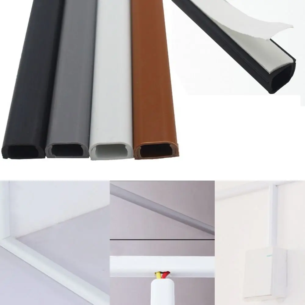 

Anti-extrusion Floor Cord Cover Durable Square Power Cable Protector Self-Adhesive Extension Wiring Duct Protector