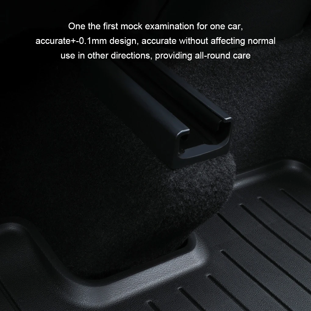 TPE Floor Mats for Tesla Model Y Model 3 2021-2024 All Weather Trunk Floor Mat Waterproof Non-Slip Cargo Liner Left Right Rubber