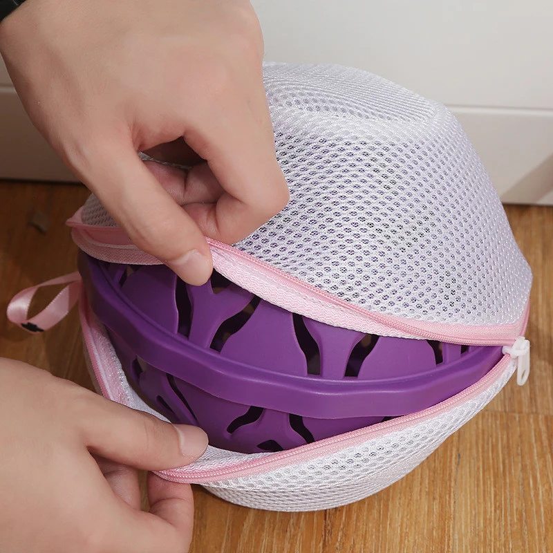 Folding Laundry Bra Storage Bags Washing Machine White Bra Anti-deformation Underwear Protective Mesh Zipper Bag Organizer 6