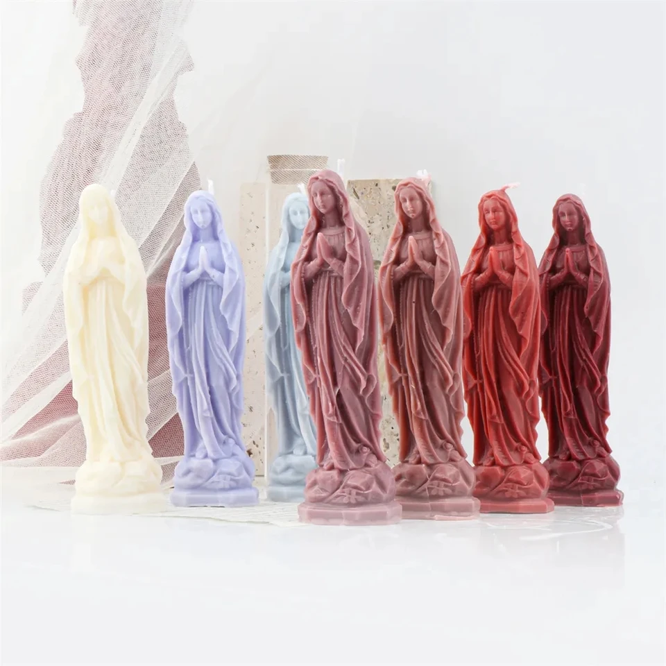 Stampo In Silicone Per Statuette Religiose – 3D Per Candele, Sapone E Resina, Decorazione Casa, Fai Da Te, Forma Classica Del Santo