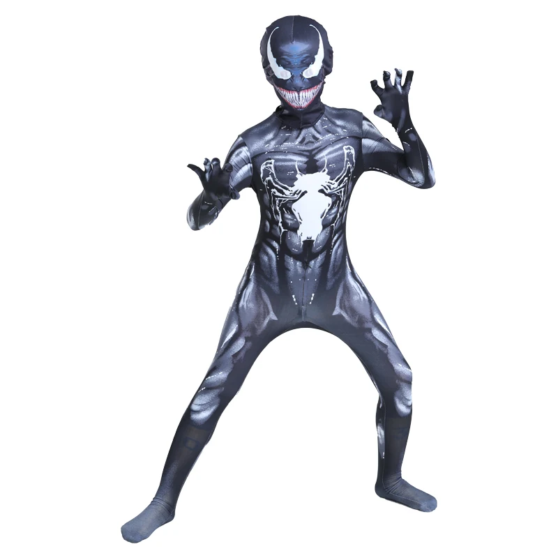 Children's cosplay costume Costume Cosplay New Venom 2 Red Venom Jumpsuit Tights SpiderMan Hero Costume Halloween costume 2