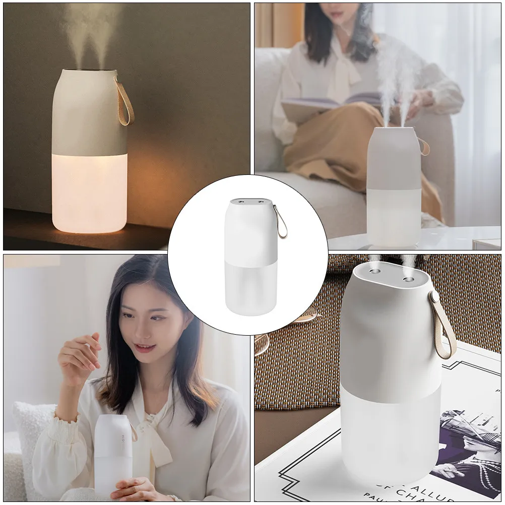 1세트 배터리 듀얼 스프레이 미니 가습기 휴대용 데스크탑 USB 충전 아로마 디퓨저 에센셜 오일 공기청정기 조용한 사무실용