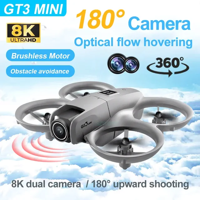 2025 GT3 Mini Drone 8K HD Dual Camera Profesional 180° Electric Adjustable GPS Positioning Obstacle avoidance Bushless UAV