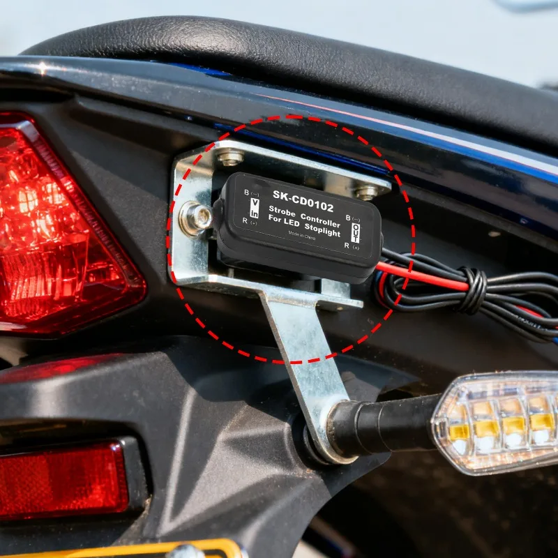 Universal Strobe Controller Brake Light Flasher Module Flashing Back Rear Brake Light 9-30V LED Flash Tail Stop Accessories