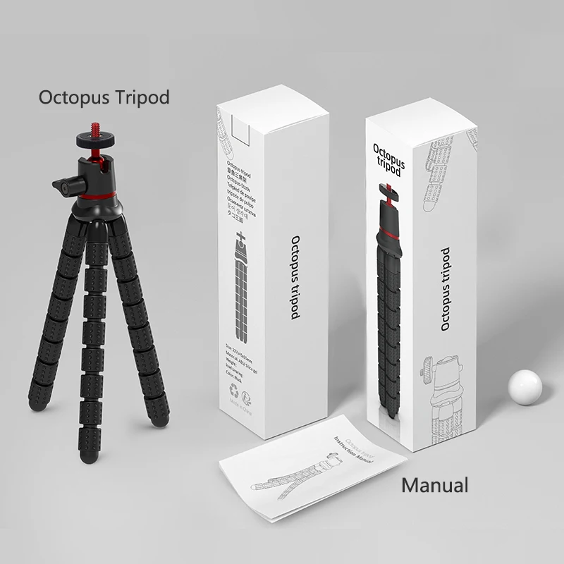 Polvo Tripé Flexível Dslr Câmera Selfie Stand com Bola Cabeça para Smartphone Gopro Hero Dji Action Câmera Vlog Tripé Portátil - Image 4
