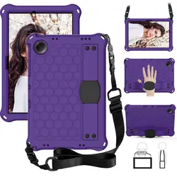 Durable EVA Kids Protective Case with Stand & Shoulder Strap for Redmi Pad SE 11 inch (PURPLE)