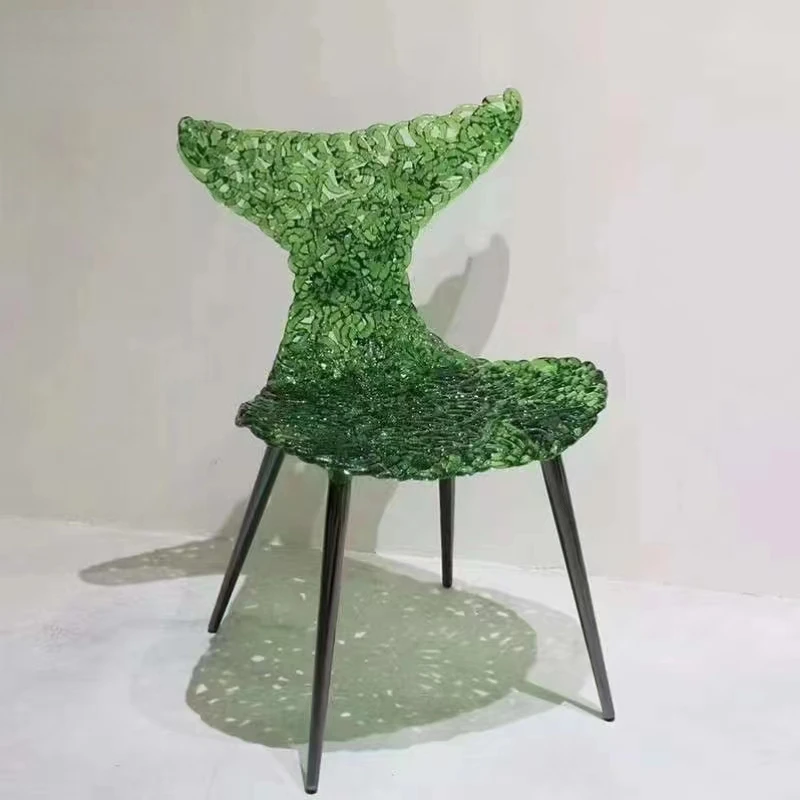 

Stool Epoxy Resin Transparent Water Drop Lifting Armchair Chair Stool Crystal Rotating