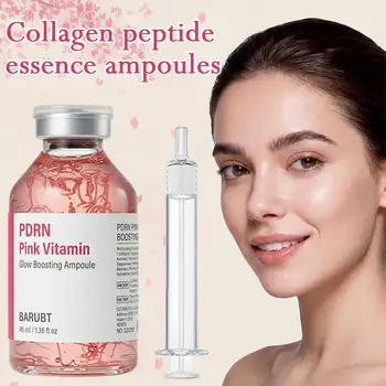 PDRN Pink Vitamin Glow Boosting Ampoule 40ml Salmon DNA Serum For Skin Regeneration Hydrating Hyaluronic Acid Anti-Aging Essence