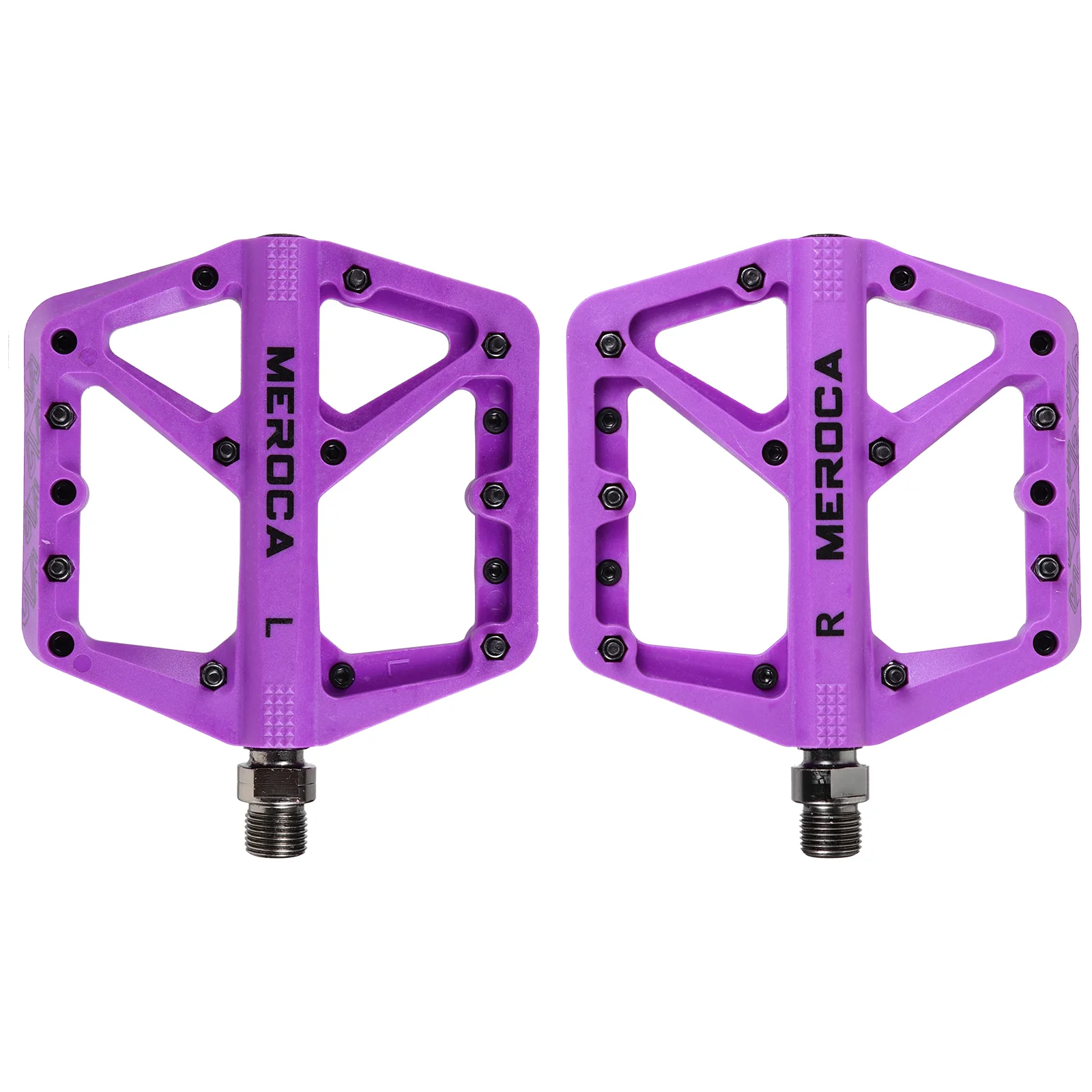 

1 Pair Mountain Pedals Nylon Steel Spindle Non-Skid Bike Pedals