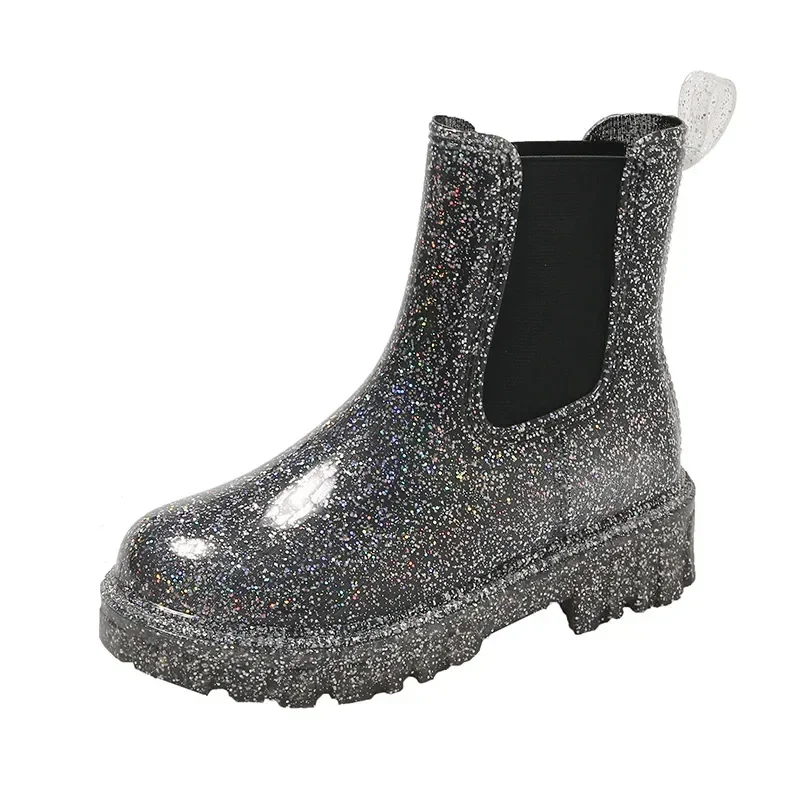 レインブーツ LOW CLASSIC : 24SS / Lc CHAIN RAIN SHORT BOOTS (BLACK) LOW CLASSIC