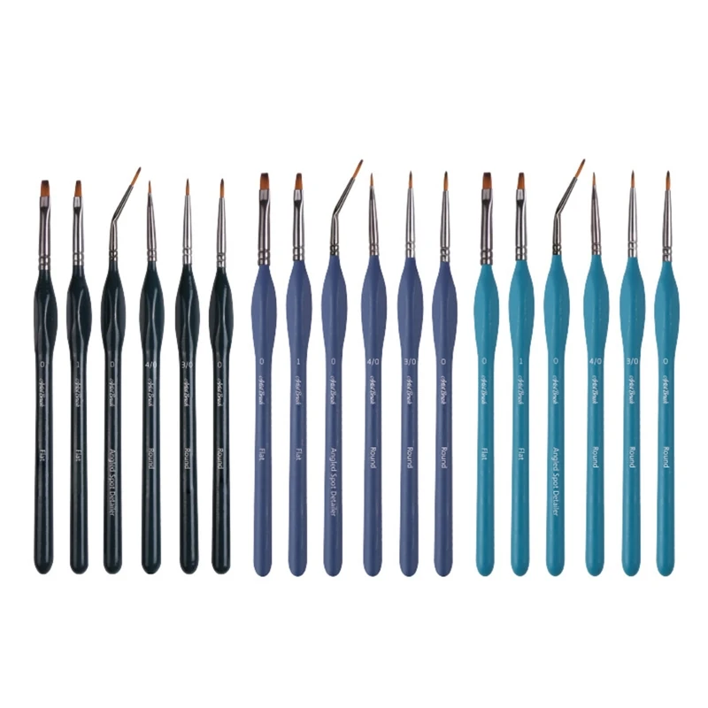 

Fine Detail Paint Brushes Acrylic Oil Watercolor Artist Professional 6pcs