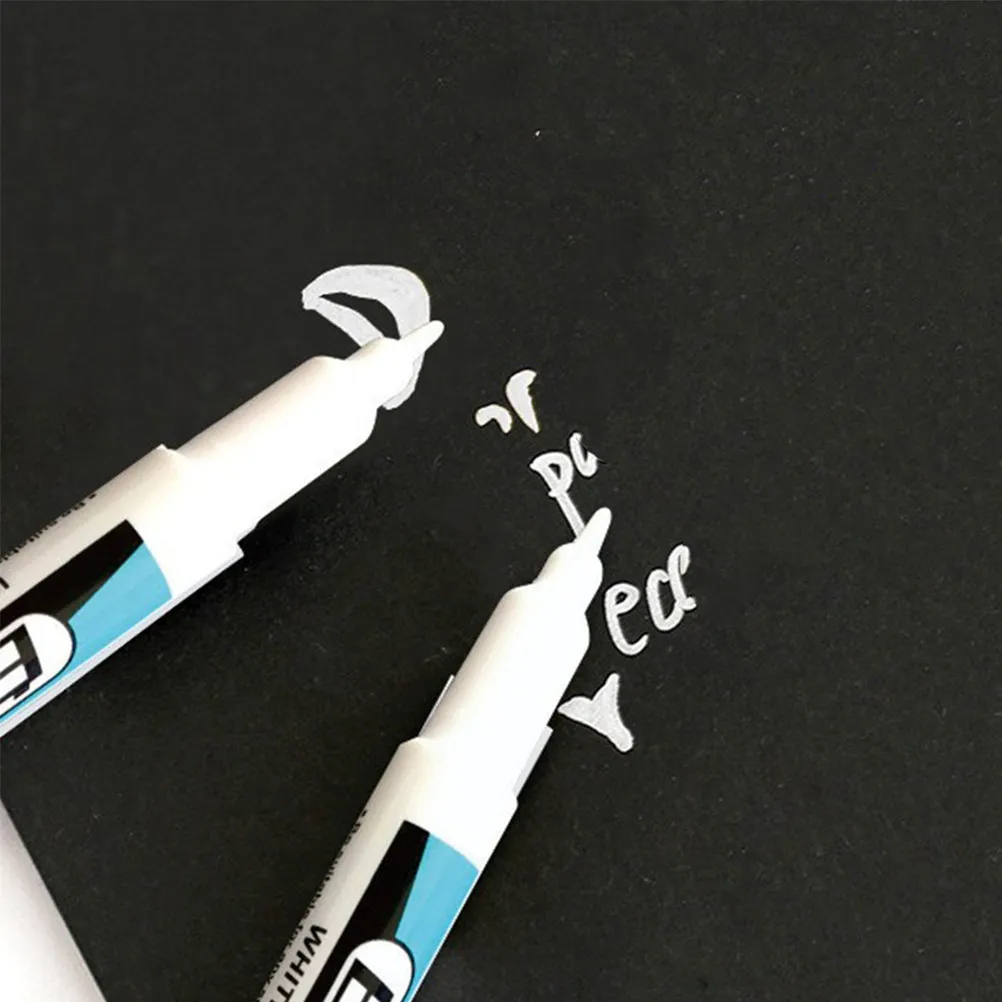 10Pcs 목공 건설을위한 다목적 영구 마커 펜 금속 부드러운 비 페이딩 잉크 깊은 구멍 마킹 페인트 펜