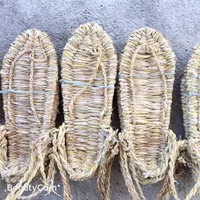 Sandales de paille tissées à la main pour hommes et femmes, sandales de plage, chaussures rétro japonaises, Anime Cos, chaussures d'été pour hommes, taille 35-48 3