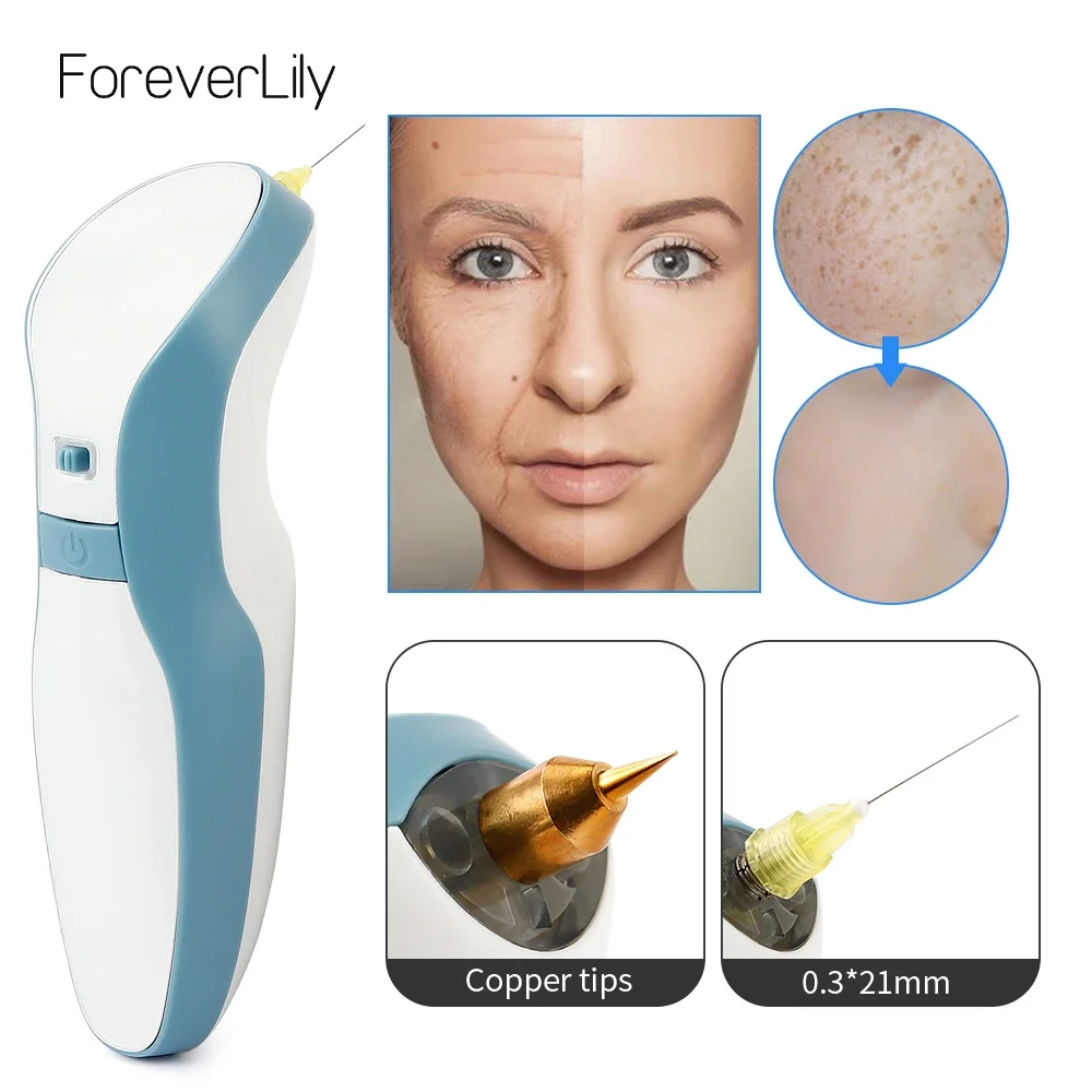 Plasma Freckle Dark Spot Removal Pen With Needles Laser Skin Tag Wart Scar Remover Wrinkle Removal Device Eyelid Lifting Pen