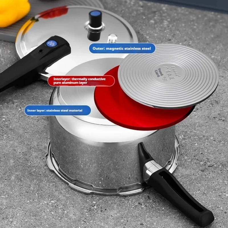 Kitchen Gas Pressure Cooking Pot Stainless Steel Universal Explosion Proof Cooker Household Gas Induction Cooker