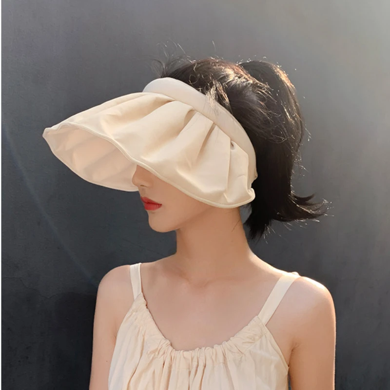 

Fashion Trend Baseball Caps for Female Casual Sun Blocking Big Brim Hollow Out Caps Spring Summer Breathable Fan Cap for Travel
