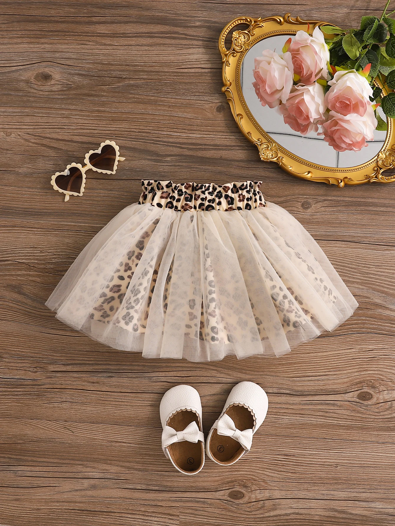 Baby Girl Skirts Bow Baptism Leopard Print Summer Party Birthday Fluffy