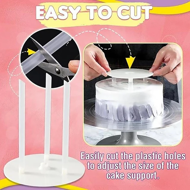 Support d'empilage de gâteau à Double couche, joint d'empilage multicouche,  cadre de Support de gâteau à Suspension pneumatique, Support de paille d' empilage - AliExpress