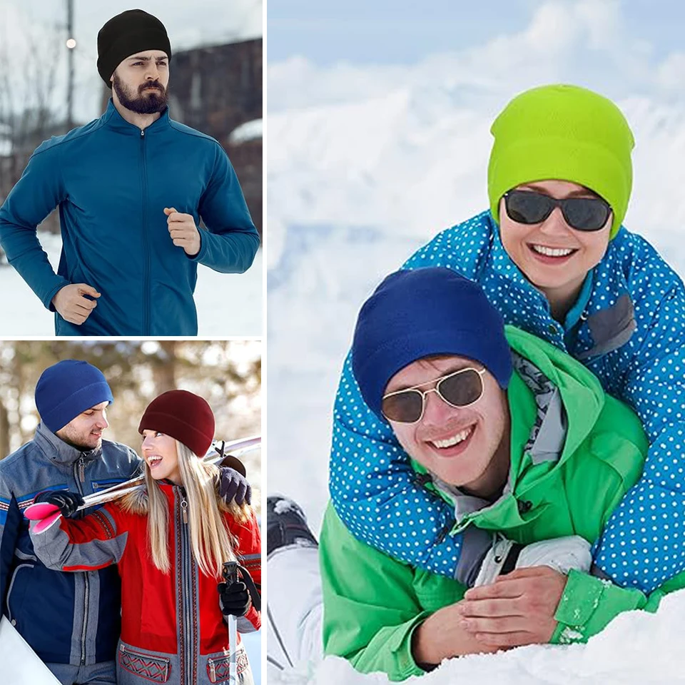 GTUBIKE Warm Winter Hat Windproof Thermal Cycling Running Hiking Polar Fleece Cap Motocycle Helmet Liner Elastic Beanie Hat