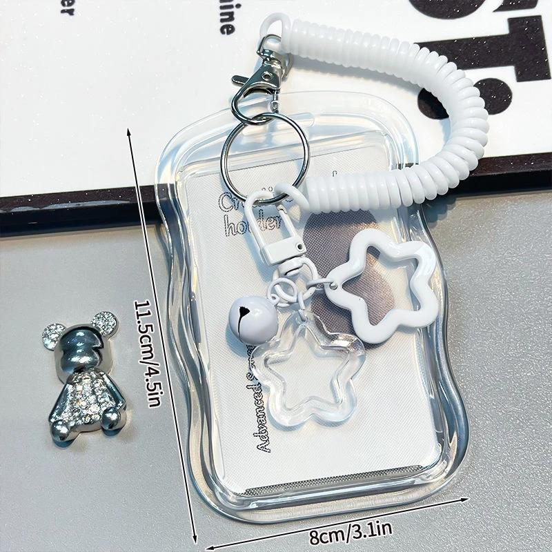 Kpop Idol Photocard Holder - Stylish Sleeve Cover Protector with Fashion Bag Charms