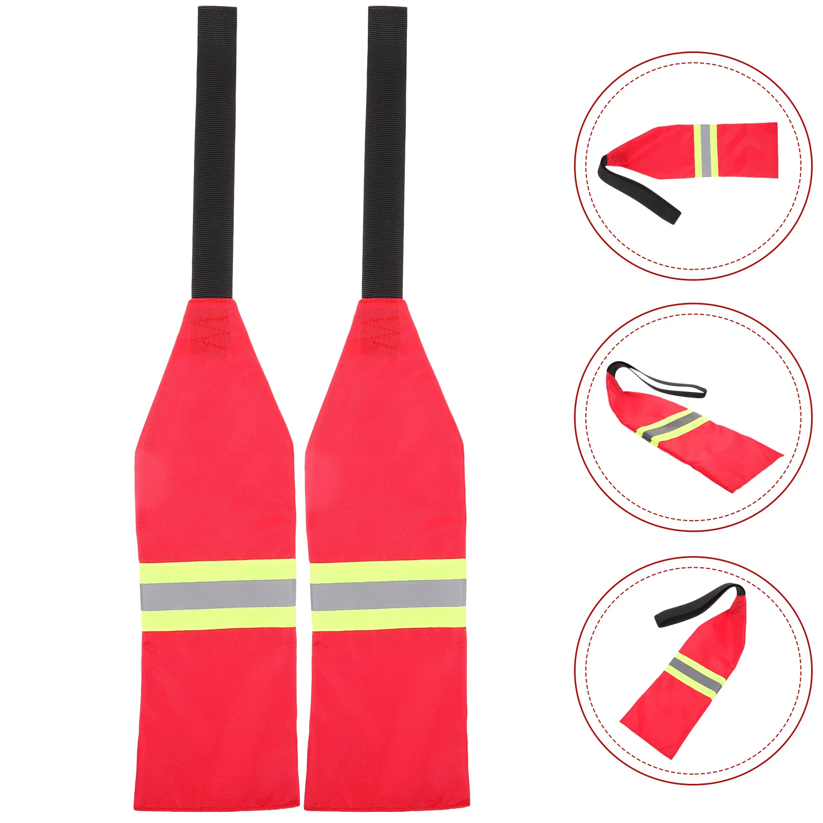 

2 Pcs Kayak Safety Flag Boat Accessories DIY Reflective 2pcs (red Horizontal Strips) Accessory Truck Oxford Fabric Assesories