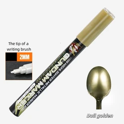 Metallic Markers for Art and Craft Projects: Golden and Silvery Reflective Paint Pens (Dull golden)