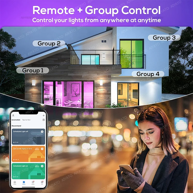 UK B22 베이스 투야 와이파이 스마트 전구 블루투스 램프, LED RGB 스마트 라이트, 220V 알렉사 구글 어시스턴트, 음성 제어 타이밍 앱 그룹