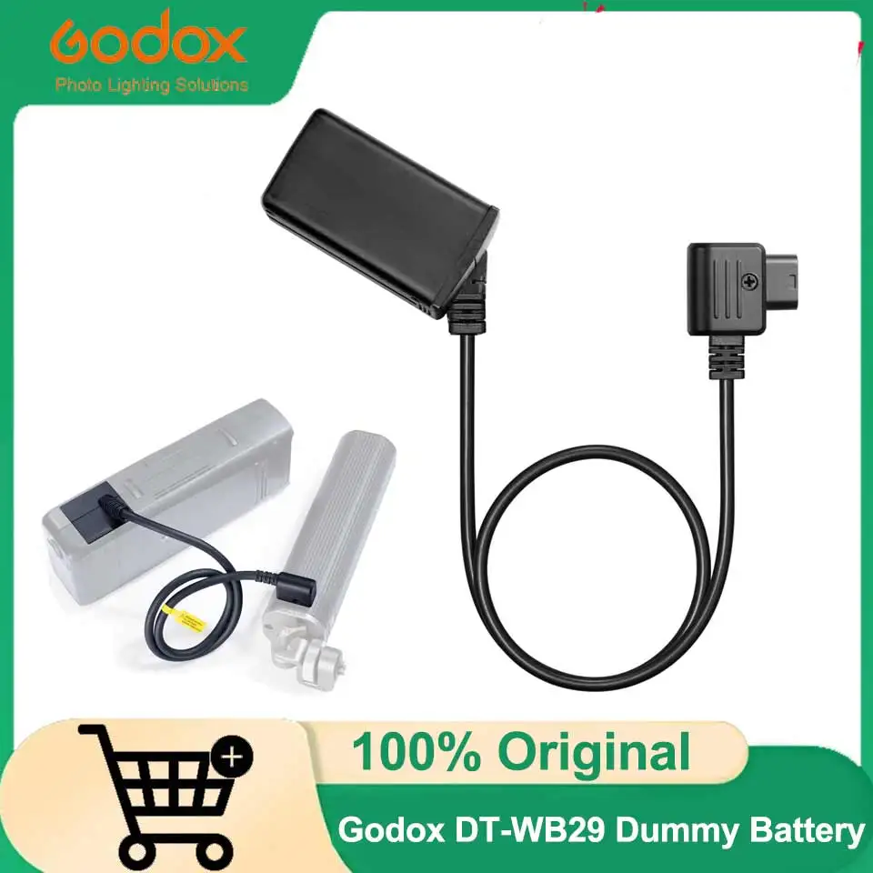 Godox DT-WB29 더미 배터리 전원 케이블, BG02 배터리 그립 및 AD 시리즈 플래시(AD200/AD200Pro/AD200Pro II/AD300Pro)용으로 설계됨