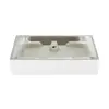 Wall-Mount Bathroom Sink Ceramic Scratch Resistant Single Faucet Hole Drain Claire Collection Multi-Functional 6