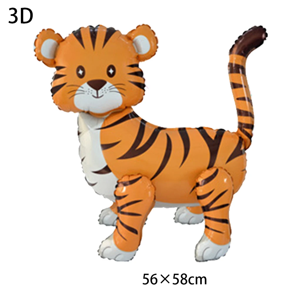 60cm Standing Lion tiger Dinosaur Animals Balloons jungle animals Foil balloon Kids Jungle Safari Birthday Party Decoration gift