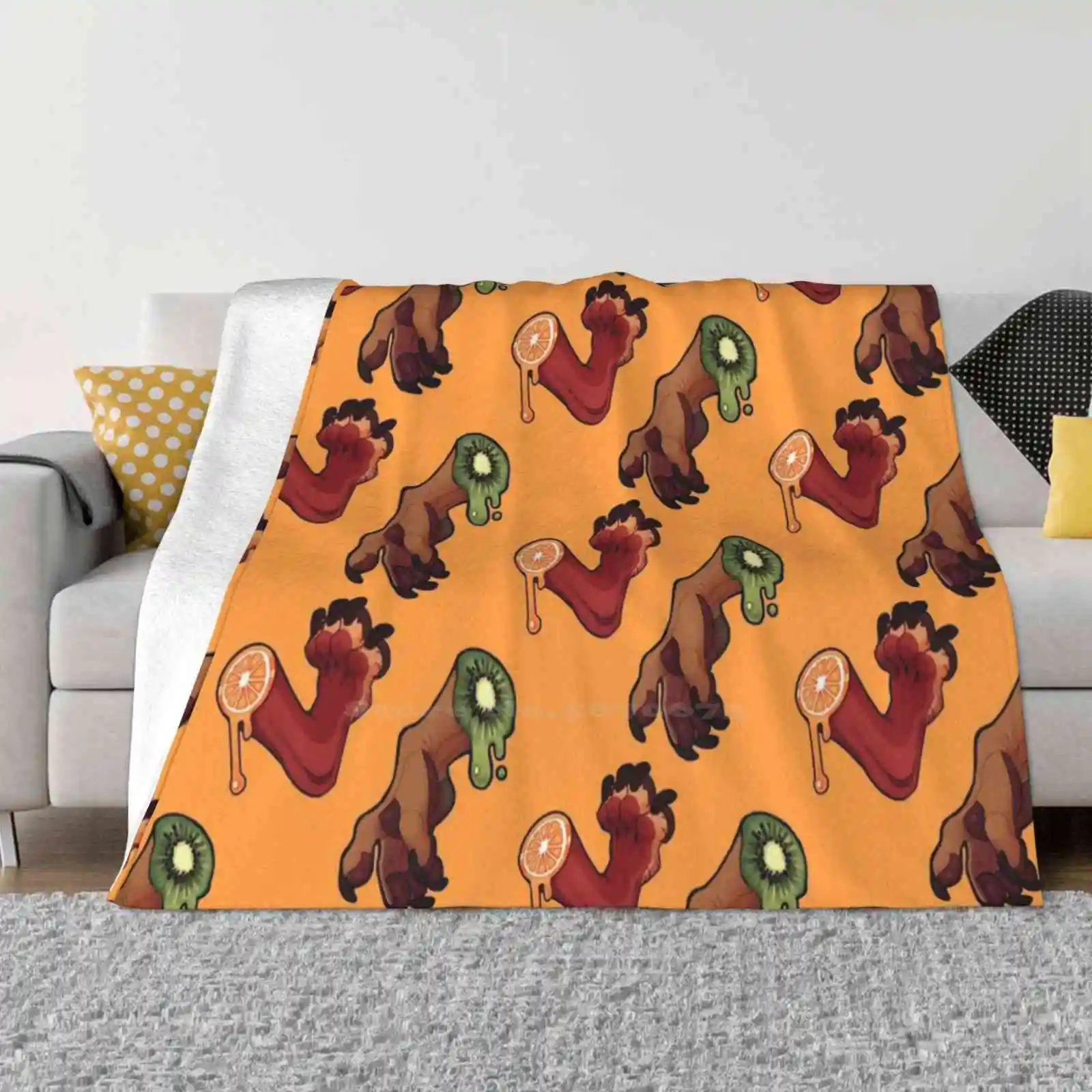 

Fruit Combo Blanket Soft Warm Travel Portable Blanket Fruit Canine Furry