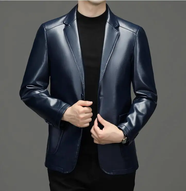 Men's Leather Jacket Material Close-up
