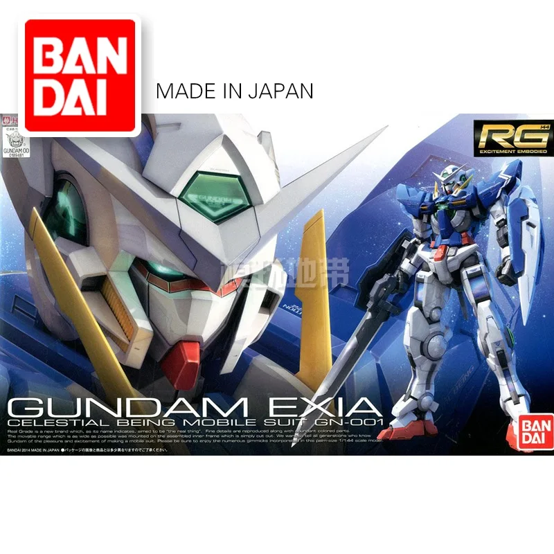 

Оригинальный BANDAI Аниме RG 1/144 модель Gundam OO 00 EXIA Сборная модель экшн-Фигурки Робот игрушка Рождественский подарок