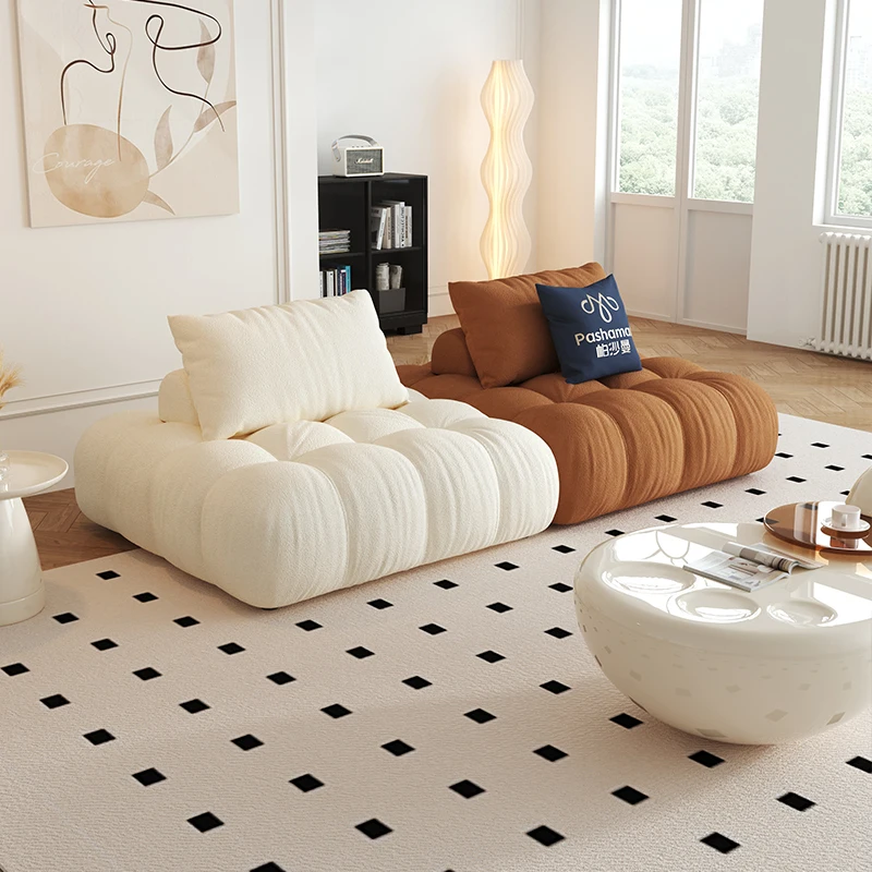 

Fabric Sofa Tofu Block French Style Cream Sized Unit Creative Movable Module Combination Sofa Sofa Set Living Room Furniture