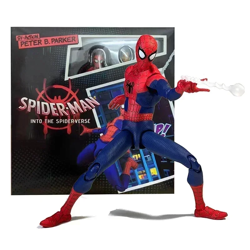 thumbnail image 1 of Figura de acción de Marvel Spiderman Gwen Peter 2024 Colección Anime Spider-verse Figuras de Sentinel Miles Morales Juguetes de Navidad Regalos, 1 of 4
