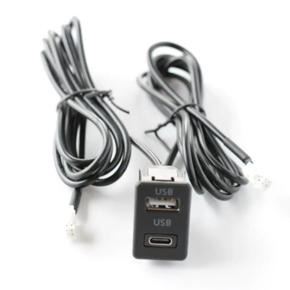 

Car Navigation Machine Changed To 4-pin And 6-pin To USB+TYPE-C Socket Base Fixed Panel Flush Mount The Outlet To A Dashboard