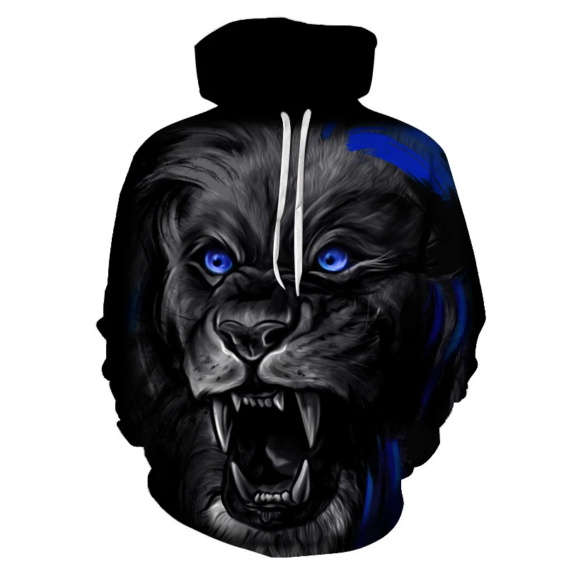 

Fashion 3D Print Hoodeds Sweatshirt Fierce wolf Pattern Holiday Hoodie Fall Spring Casual Hooded Pullover Sportswear Clothing