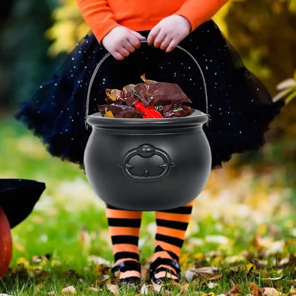 Chaudron De Sorcière Halloween Avec Fumée Et Lumière - Décoration Effrayante Pour Intérieur/Extérieur